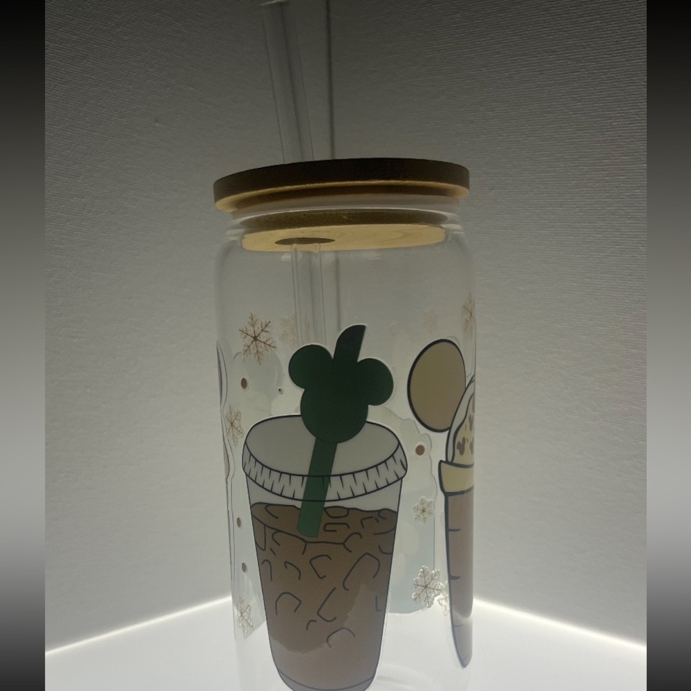Hand made 16 oz glass tumblr
